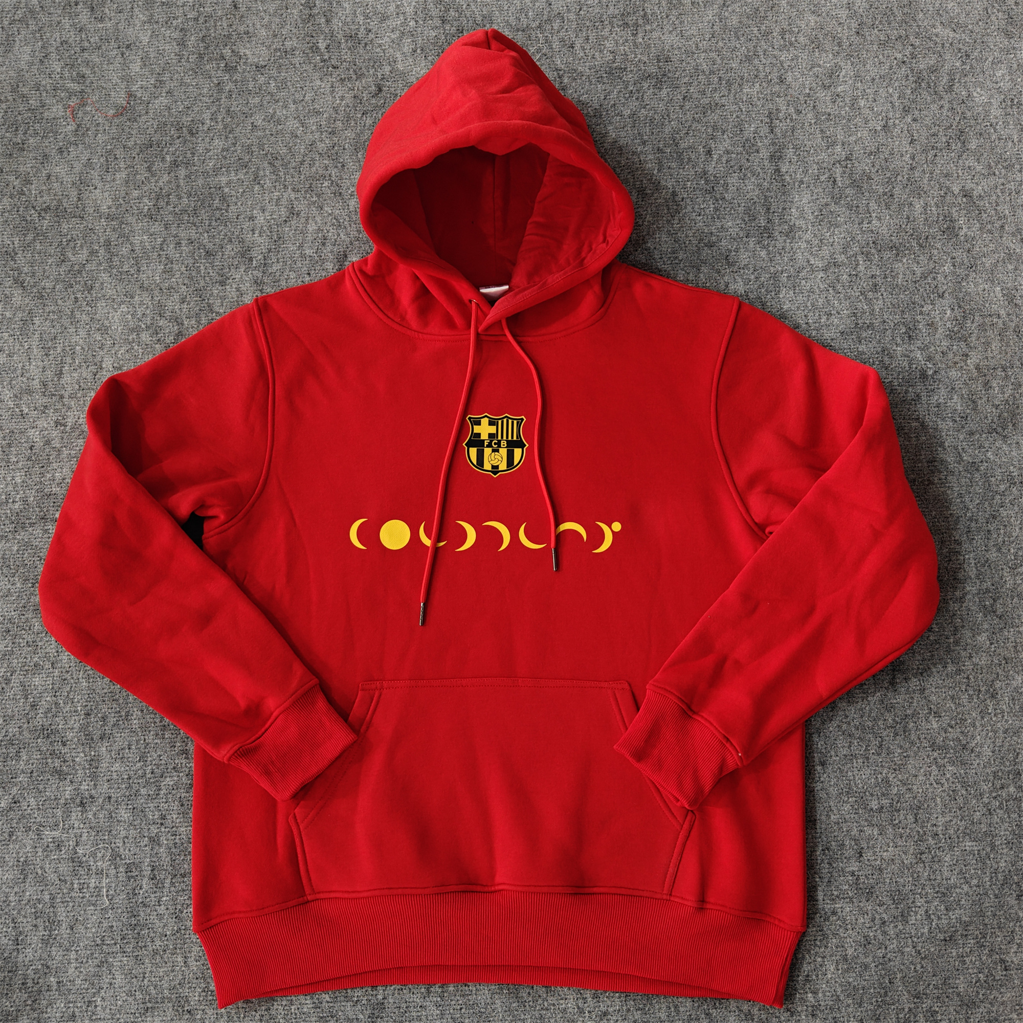 ManixJersey.com | Barcelona X Coldplay 24-25 Moon Silhouette Hoodie - Red -Customize Name, Number and Patch | Worldwide Shipping