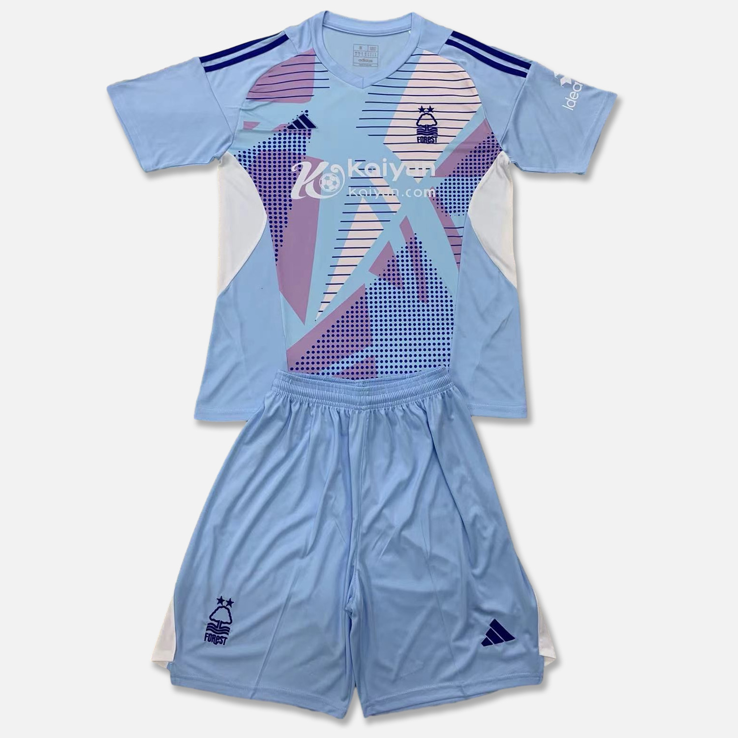 JerseysGala.com | Nottingham Forest 24-25 Lake Blue GK Men's Adult Jersey Set - Fans Version -Customize Name, Number and Patch | Worldwide Shipping