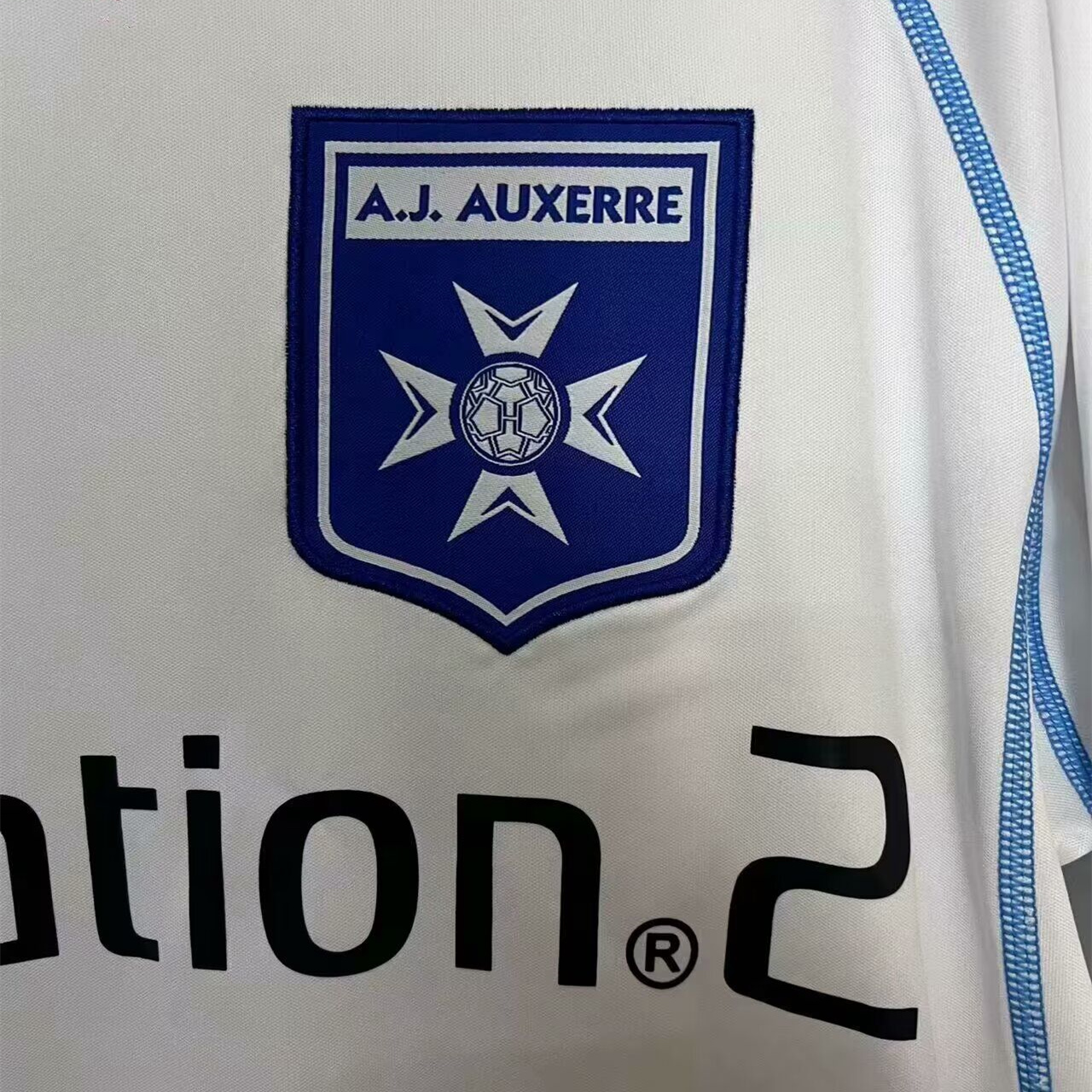SIUjerseys-Retro AJ Auxerre 2003-04 Home Long Sleeves Jersey