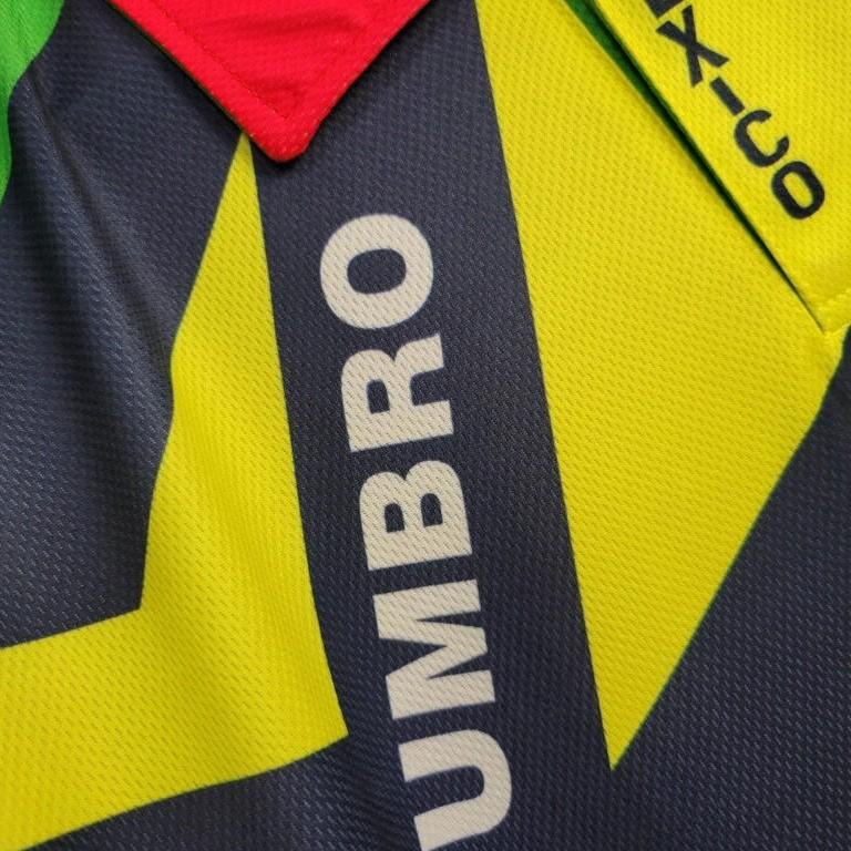 SIUjerseys-Retro Mexico 1994 Goalkeeper Red Yellow Jersey