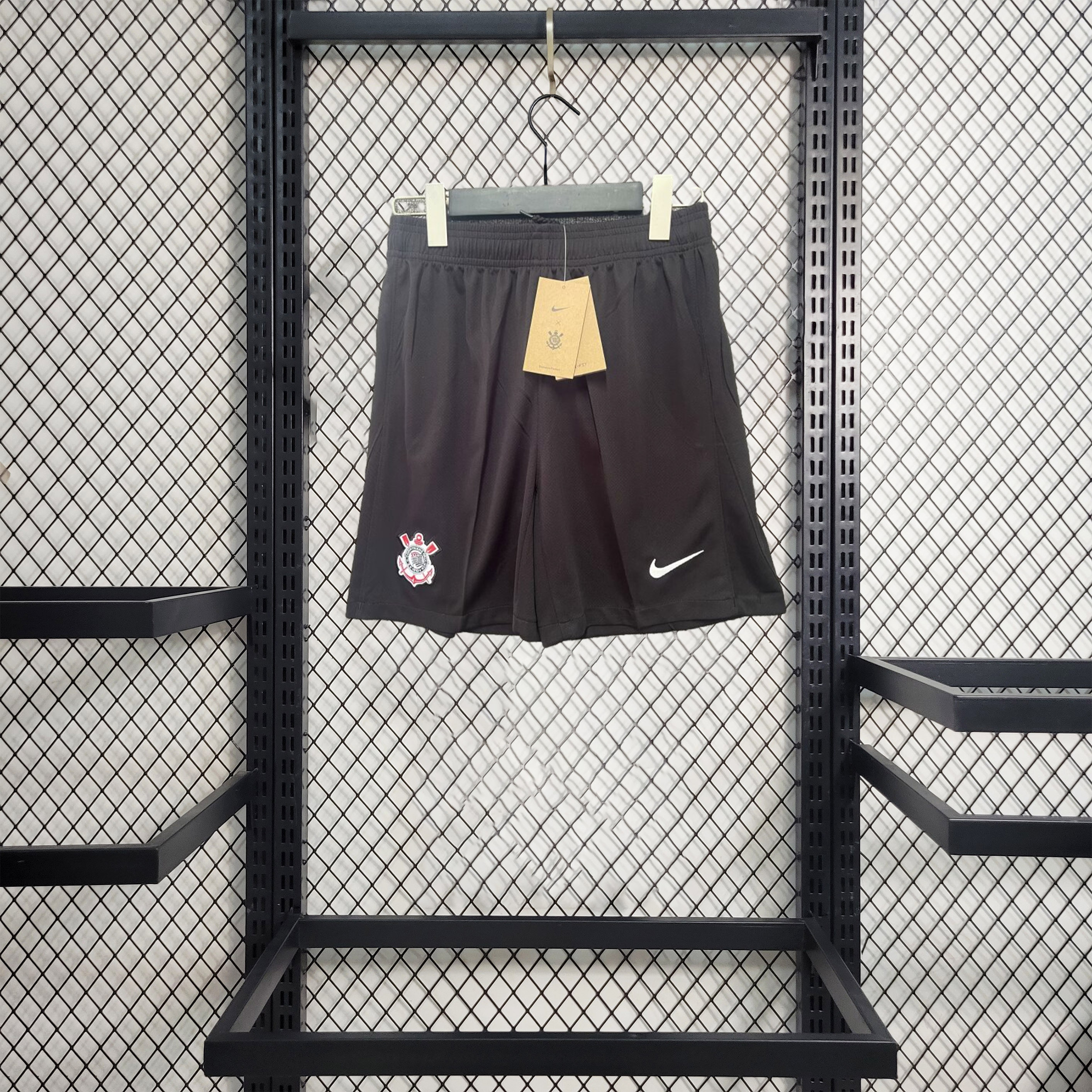 Higojerseys-Corinthians 2024-25 Black Shorts - Fans Version