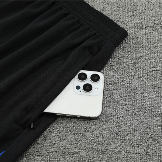 ManixJersey.com | Barcelona 24-25 Short-Sleeve Training Set - Blue and Black -Customize Name, Number and Patch | Worldwide Shipping