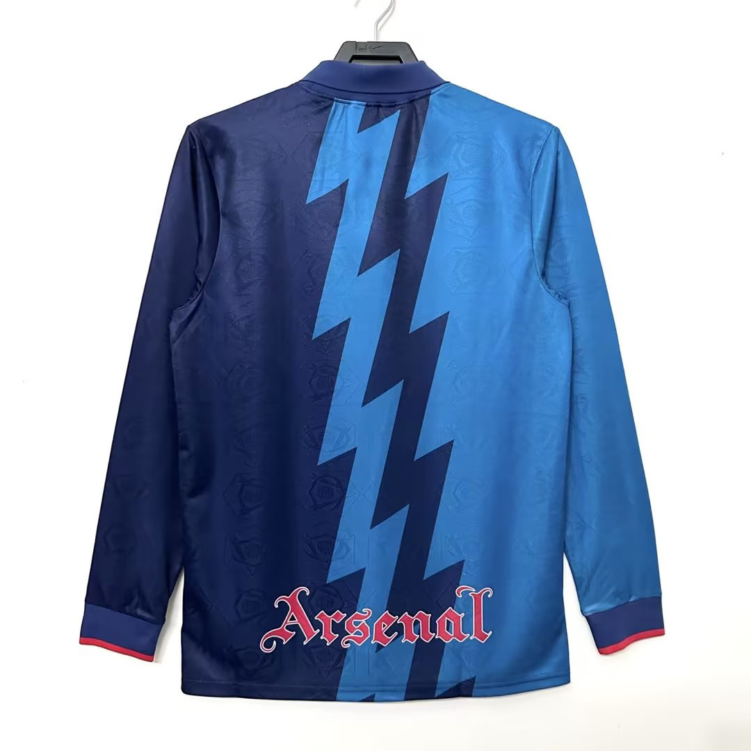 ManixJersey.com | Retro Arsenal 95-96 Away Long Sleeve Jersey -Customize Name, Number and Patch | Worldwide Shipping