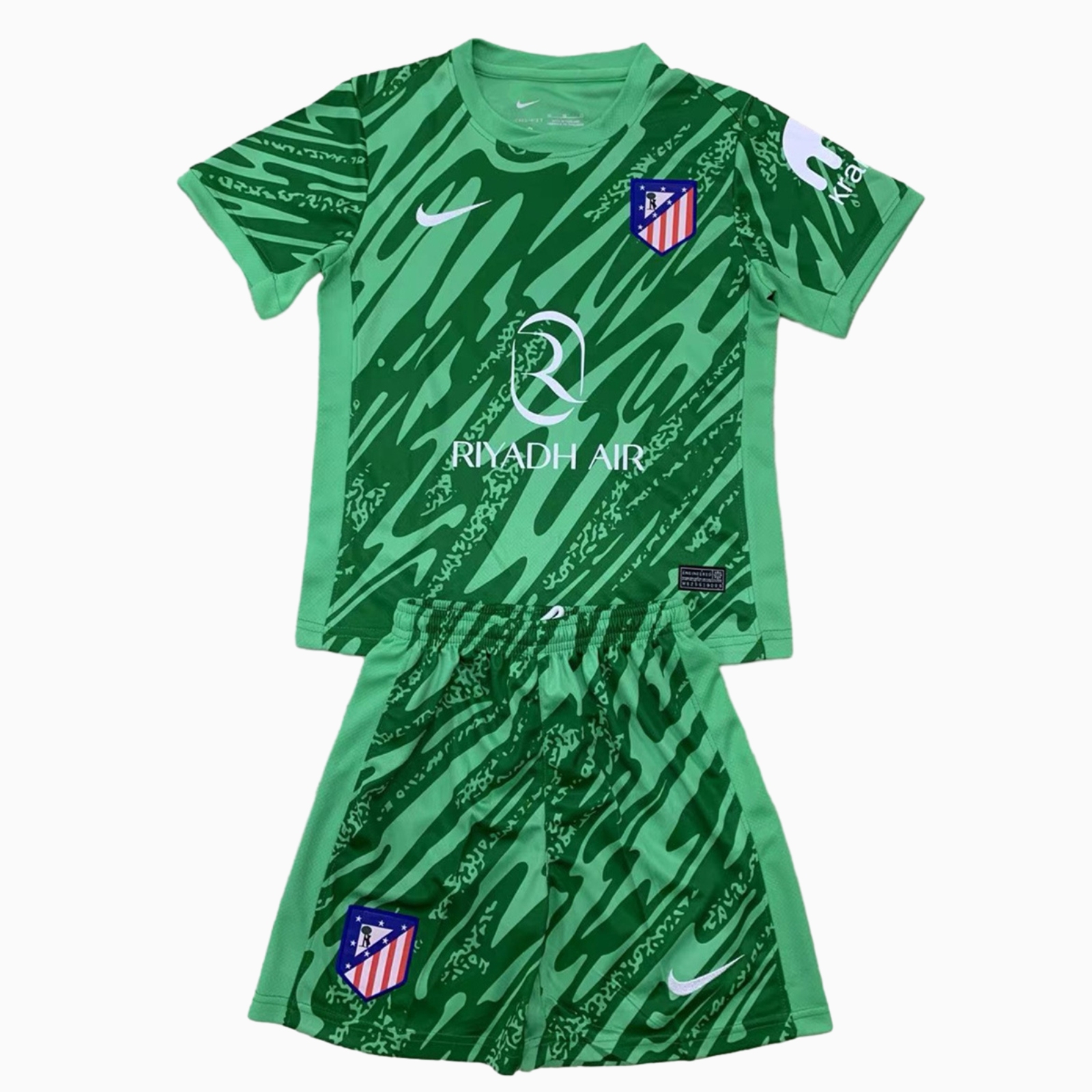 ManixJersey.com | Atletico Madrid 24-25 Green Goalkeeper Kids Kit -Customize Name, Number and Patch | Worldwide Shipping
