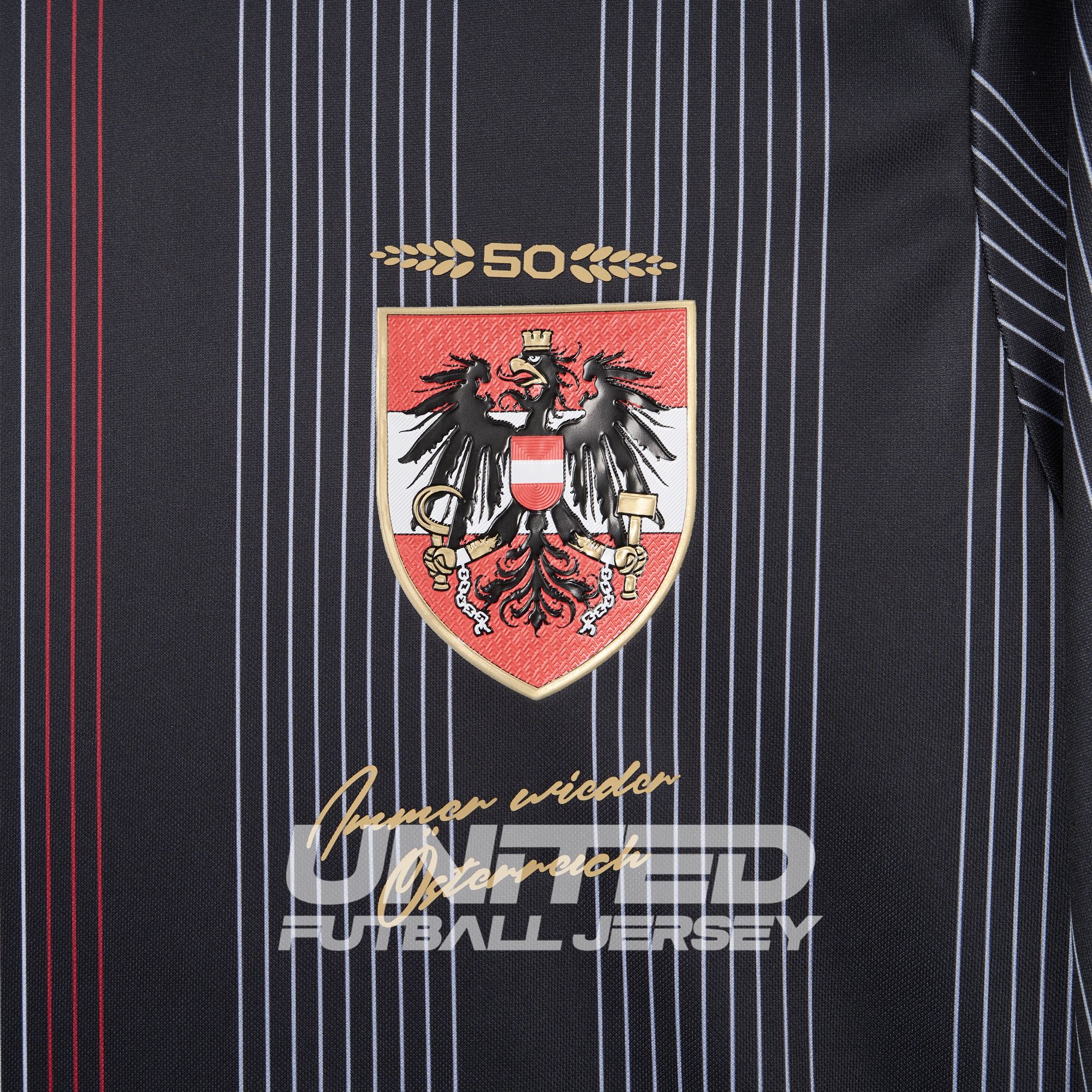 unitedfutballjersey-Austria 2024 50th Anniversary Long Sleeve Jersey - Fans Version