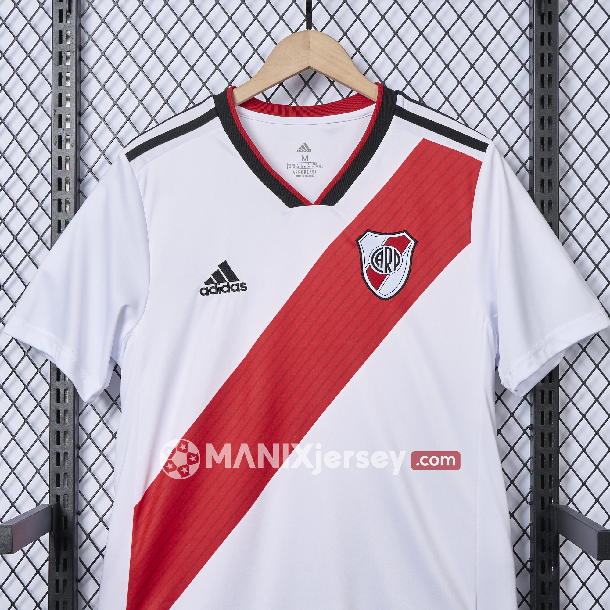 ManixJersey.com | Retro River Plate 2018-19 Home Jersey -Customize Name, Number and Patch | Worldwide Shipping