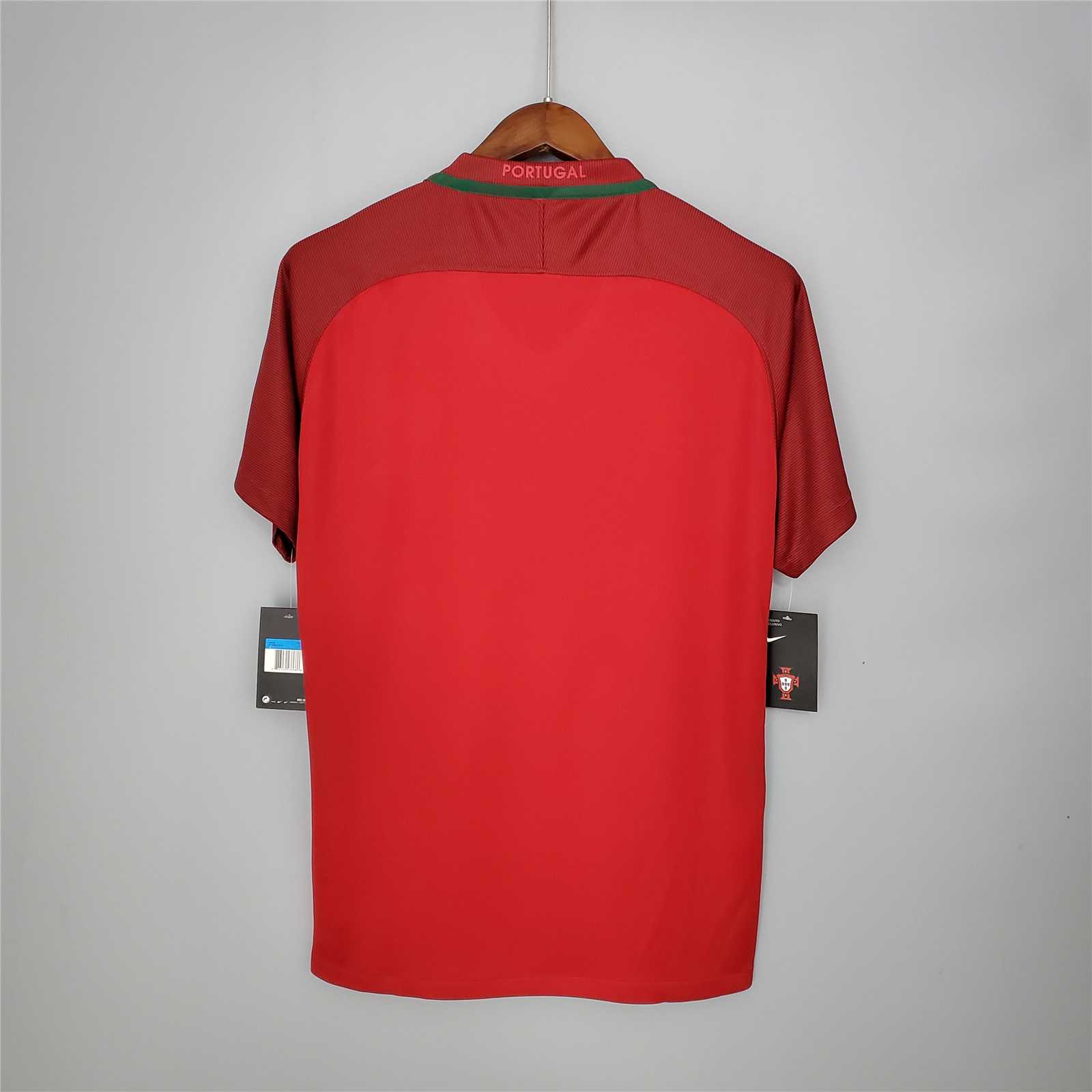 foot-Retro Portugal 2016 Home Stadium Jersey