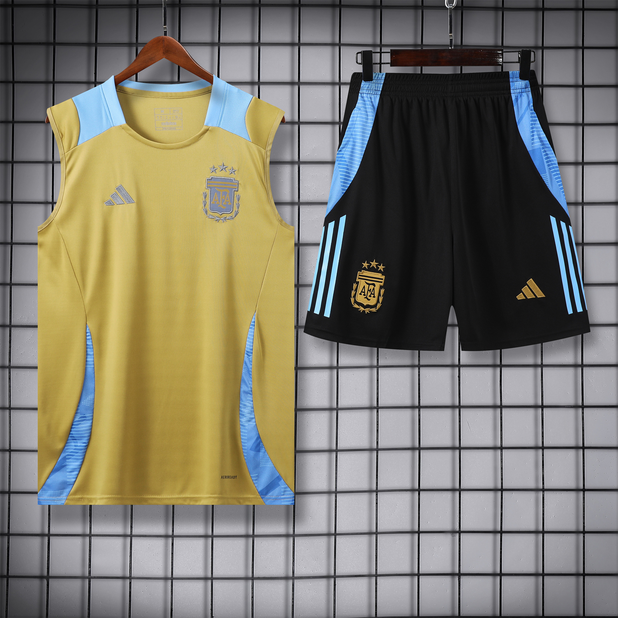 SIUjerseys-Argentina 24-25 Vest Training Set - Gold