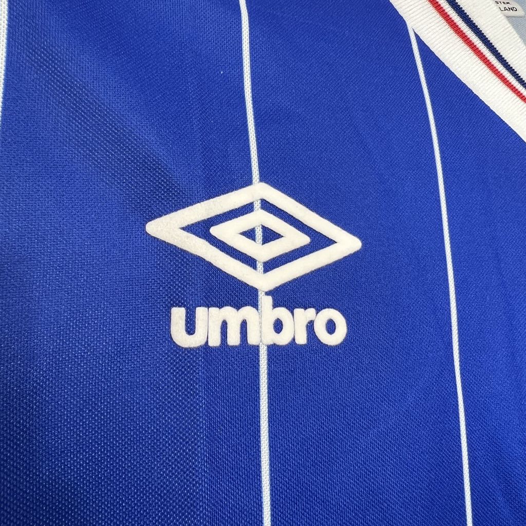 ManixJersey.com | Retro Glasgow Rangers 1982-83 Home Stadium Jersey -Customize Name, Number and Patch | Worldwide Shipping