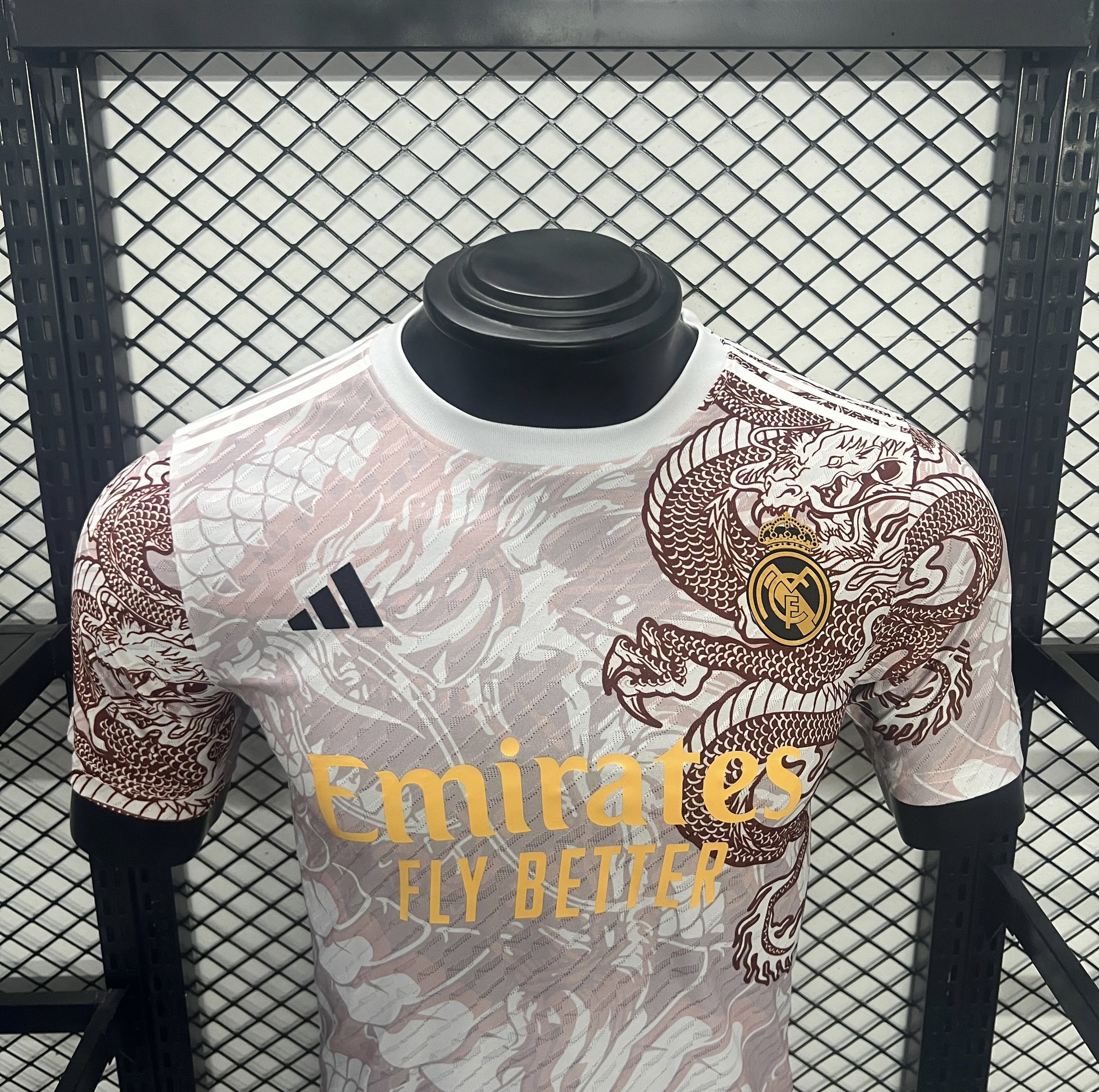 JerseysGala.com | Real Madrid 24-25 Red Dragon Special Edition White Jersey - Player Version -Customize Name, Number and Patch | Worldwide Shipping