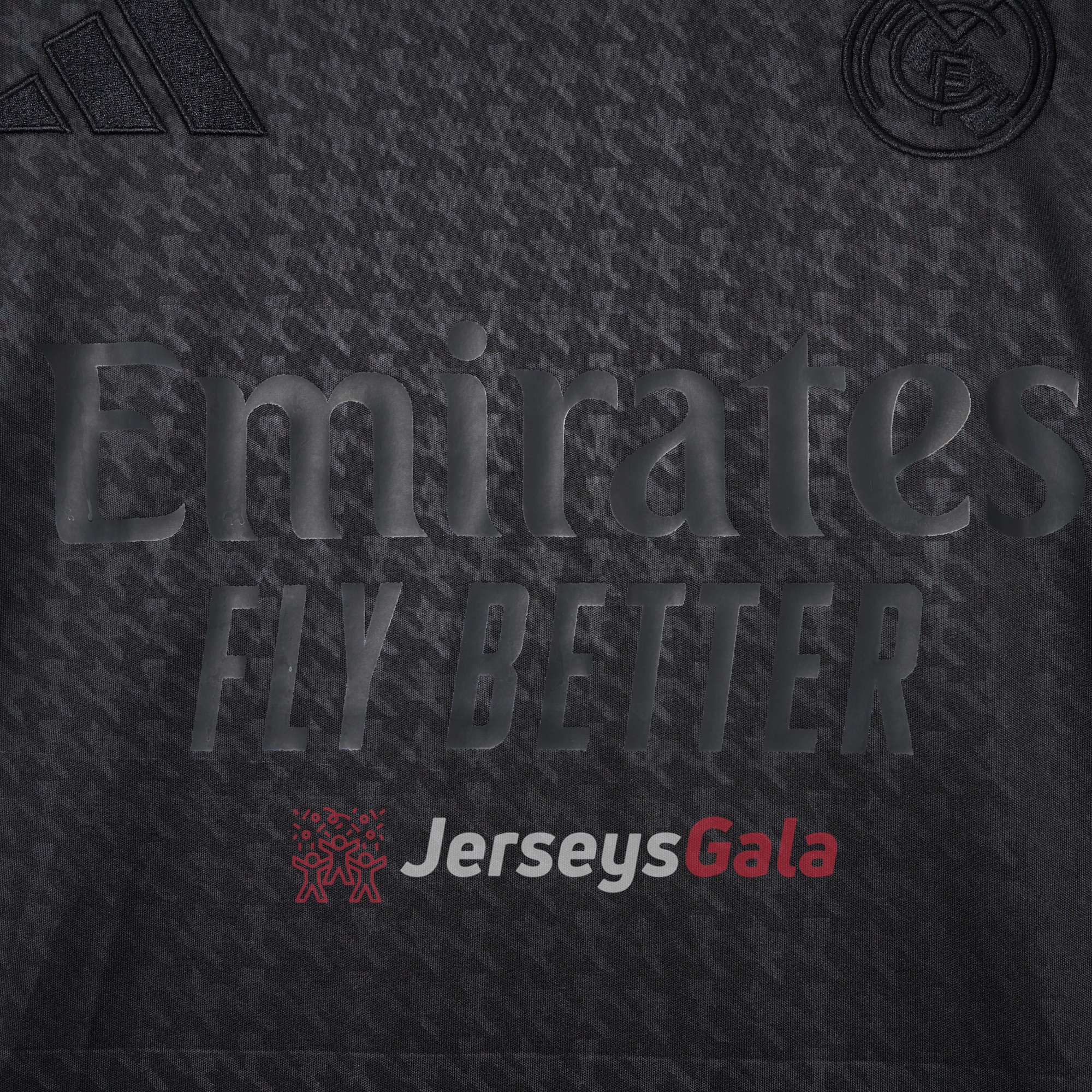 JerseysGala.com | Real Madrid 24-25 Pure Black Special Edition Jersey - Fans Version -Customize Name, Number and Patch | Worldwide Shipping