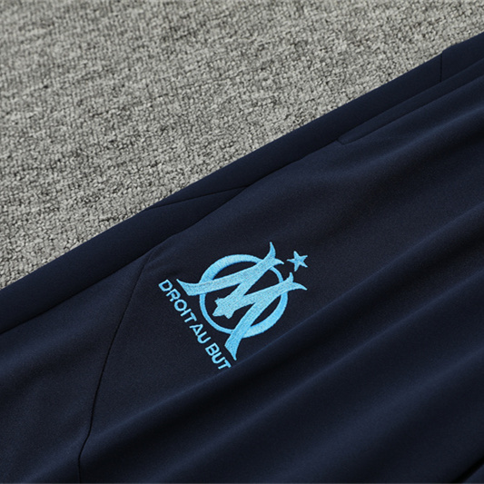 ManixJersey.com | Marseille 24-25 Long Sleeve Training Set - Royal Blue -Customize Name, Number and Patch | Worldwide Shipping
