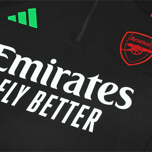 JerseysGala.com | Arsenal 24-25 Long Sleeve Training Set - Black -Customize Name, Number and Patch | Worldwide Shipping