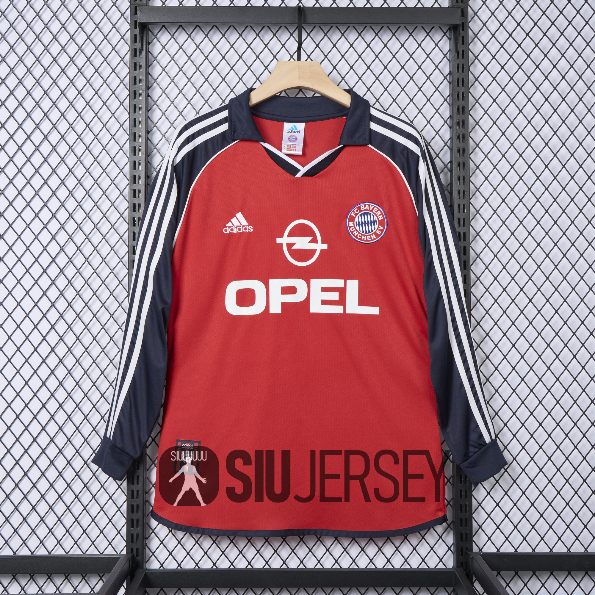 SIUjerseys-Retro Bayern Munich 2000-01 Home Long Sleeve Jersey