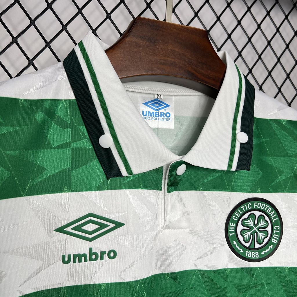 ManixJersey.com | Retro Celtic 1989-91 Home Stadium Jersey -Customize Name, Number and Patch | Worldwide Shipping