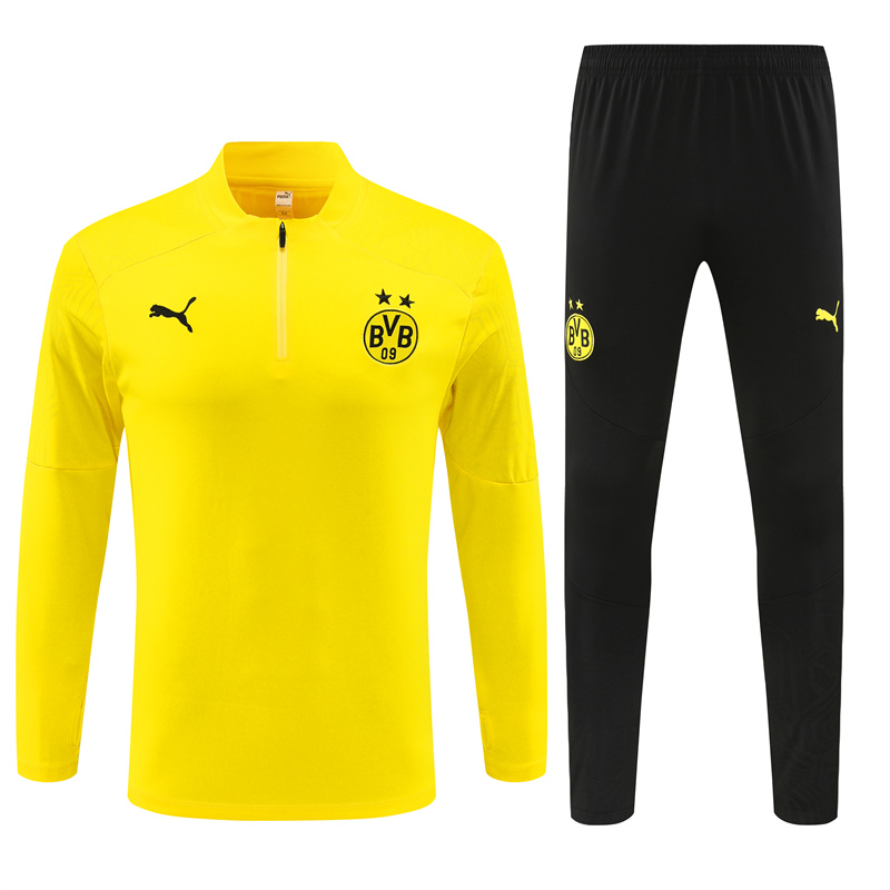 JerseysGala.com | Dortmund 24-25 Long Sleeve Training Set - Yellow -Customize Name, Number and Patch | Worldwide Shipping