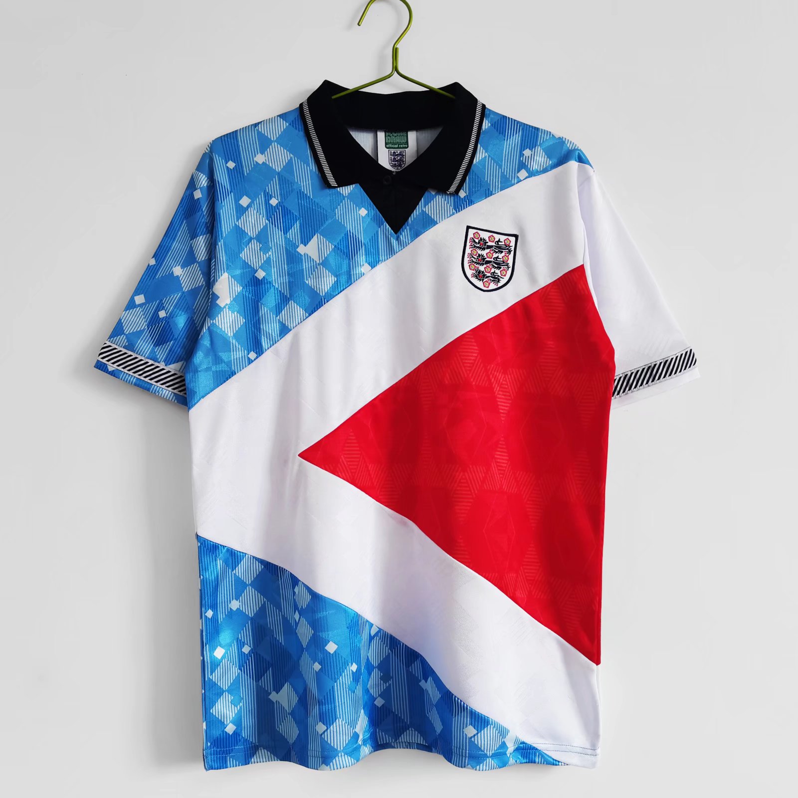 ManixJersey.com | Retro England 1990 Three Color Jersey -Customize Name, Number and Patch | Worldwide Shipping