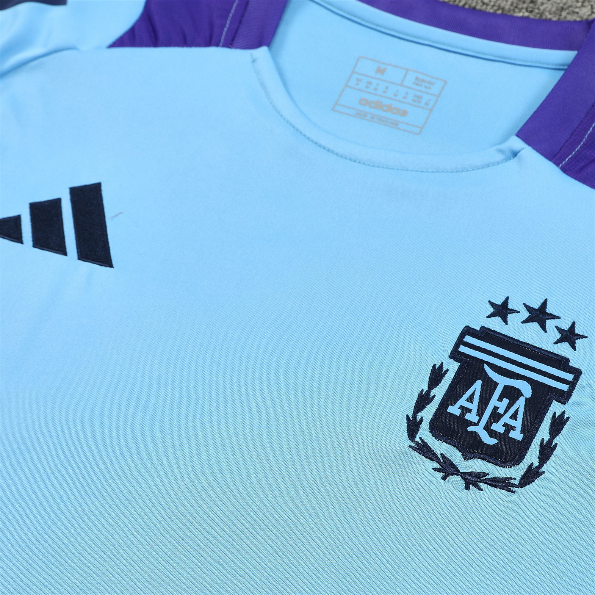 SIUjerseys-Argentina 24-25 Short-Sleeve Training Set - Blue Top & Deep Blue Shorts