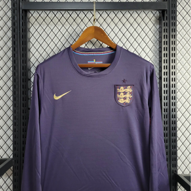 ManixJersey.com | England 2024 Away Stadium Long Sleeve Jersey - Fans Version -Customize Name, Number and Patch | Worldwide Shipping
