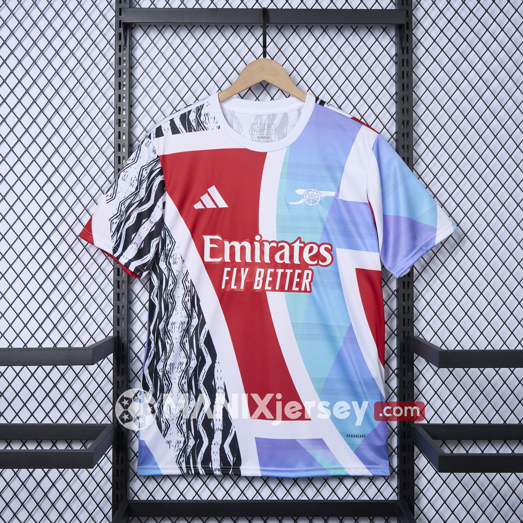 ManixJersey.com | Arsenal 24-25 Pre-Match Training Jersey - Fans Version -Customize Name, Number and Patch | Worldwide Shipping