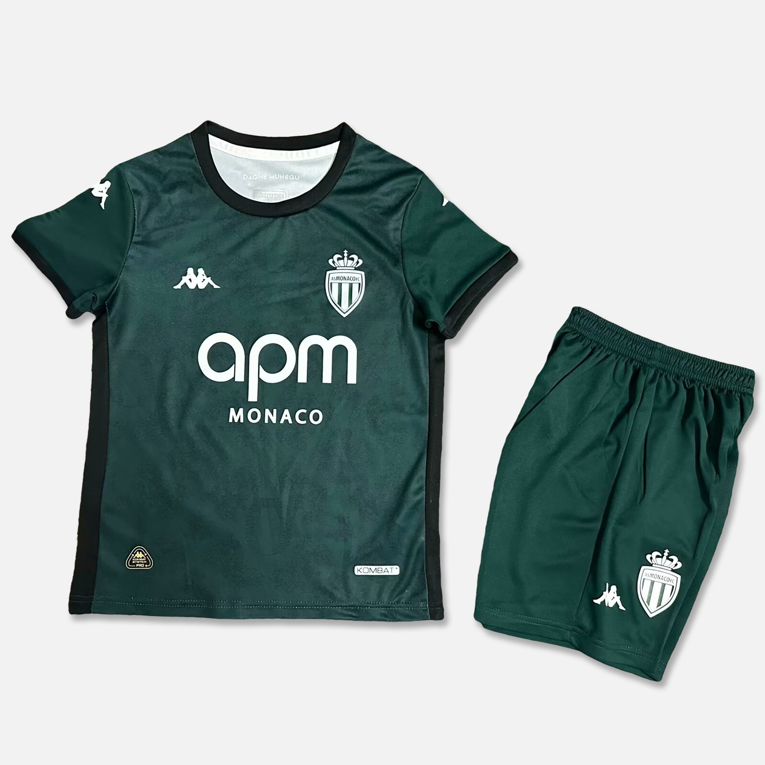 ManixJersey.com | AS Monaco 24-25 Away Kids Kit -Customize Name, Number and Patch | Worldwide Shipping