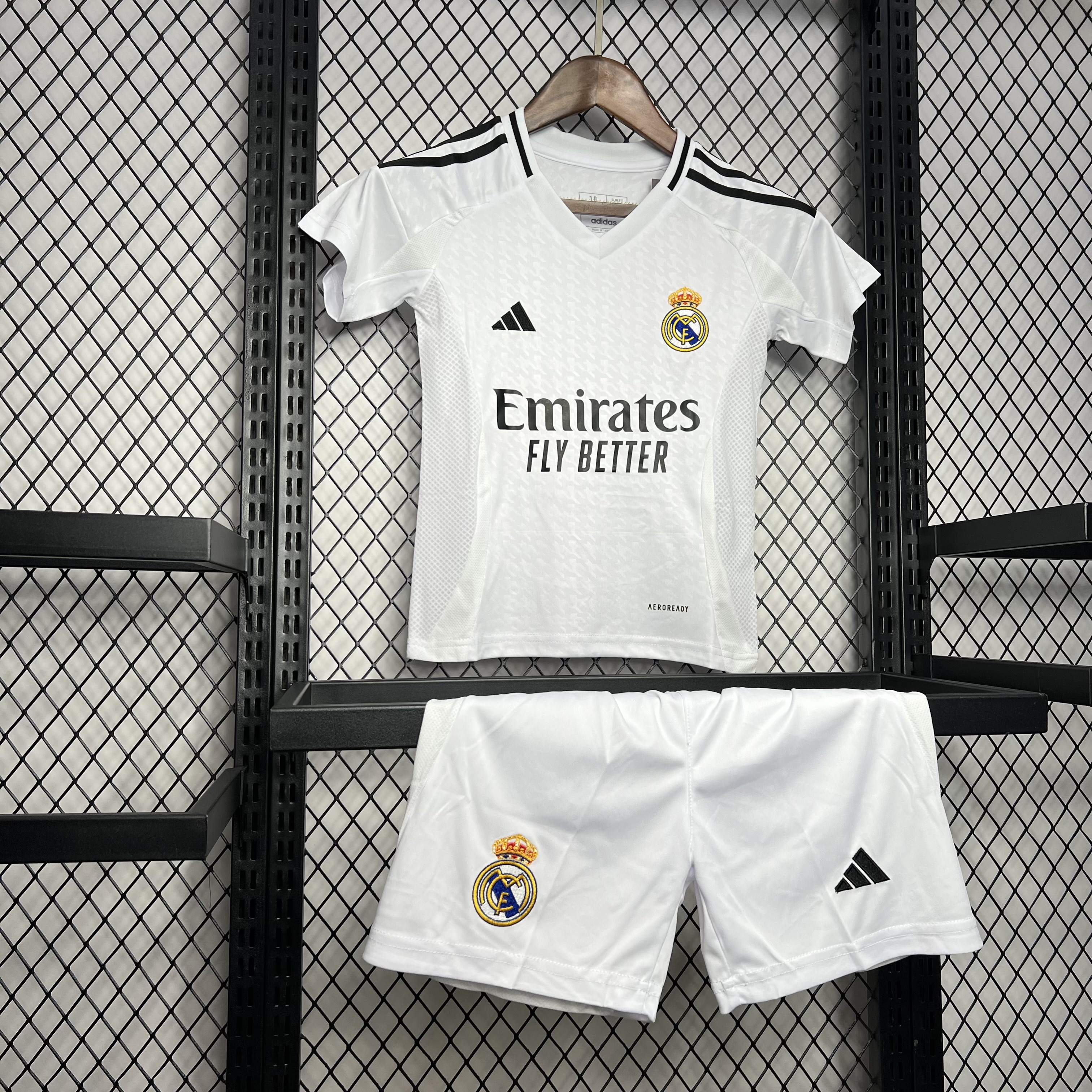 JerseysGala.com | Real Madrid 24-25 Home Stadium Kids Kit -Customize Name, Number and Patch | Worldwide Shipping