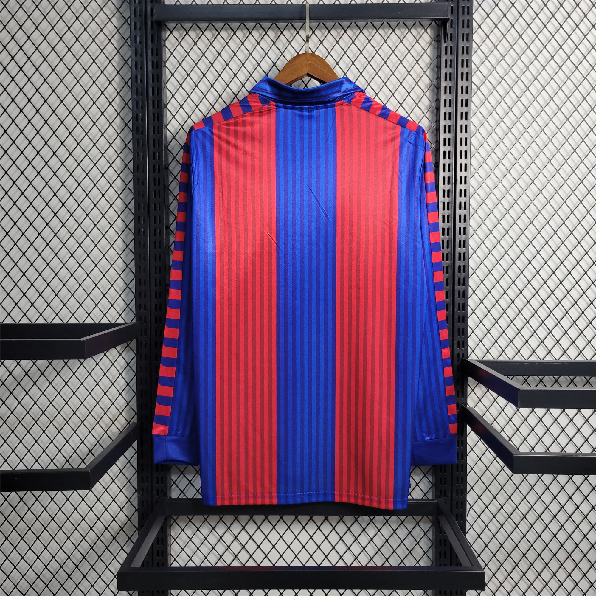 SIUjerseys-Retro Barcelona 90-92 Home Stadium Long Sleeve Jersey
