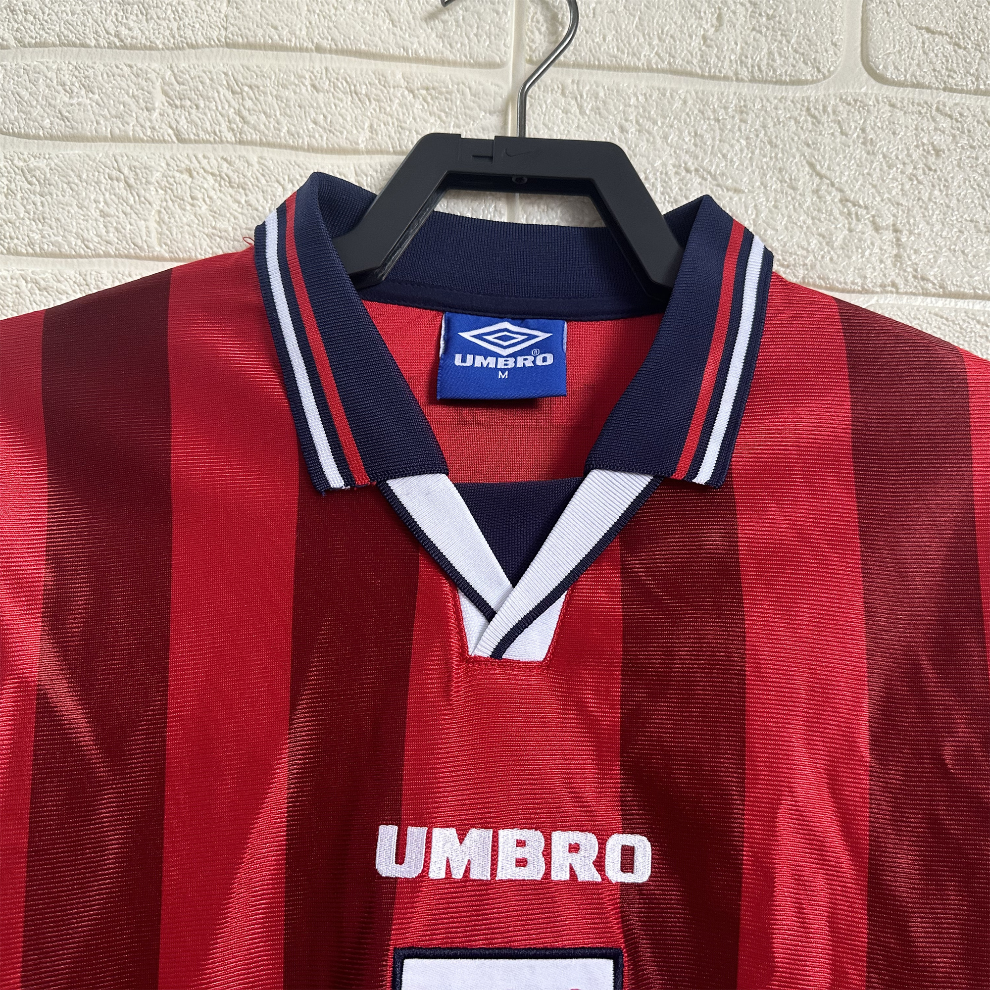 ManixJersey.com | Retro England 1998 Away Long Sleeve Jersey -Customize Name, Number and Patch | Worldwide Shipping