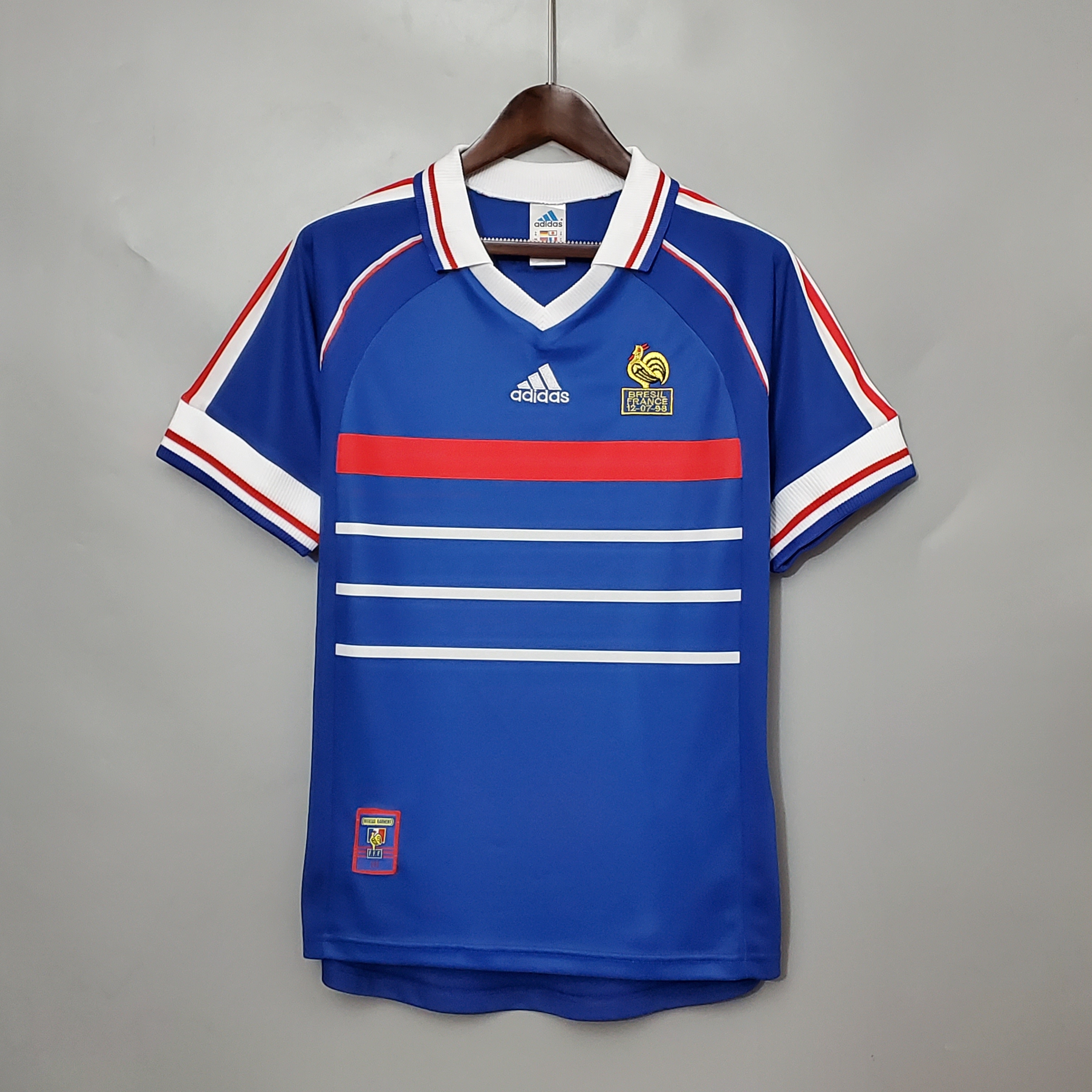 ManixJersey.com | France Retro 1998 Home Jersey -Customize Name, Number and Patch | Worldwide Shipping
