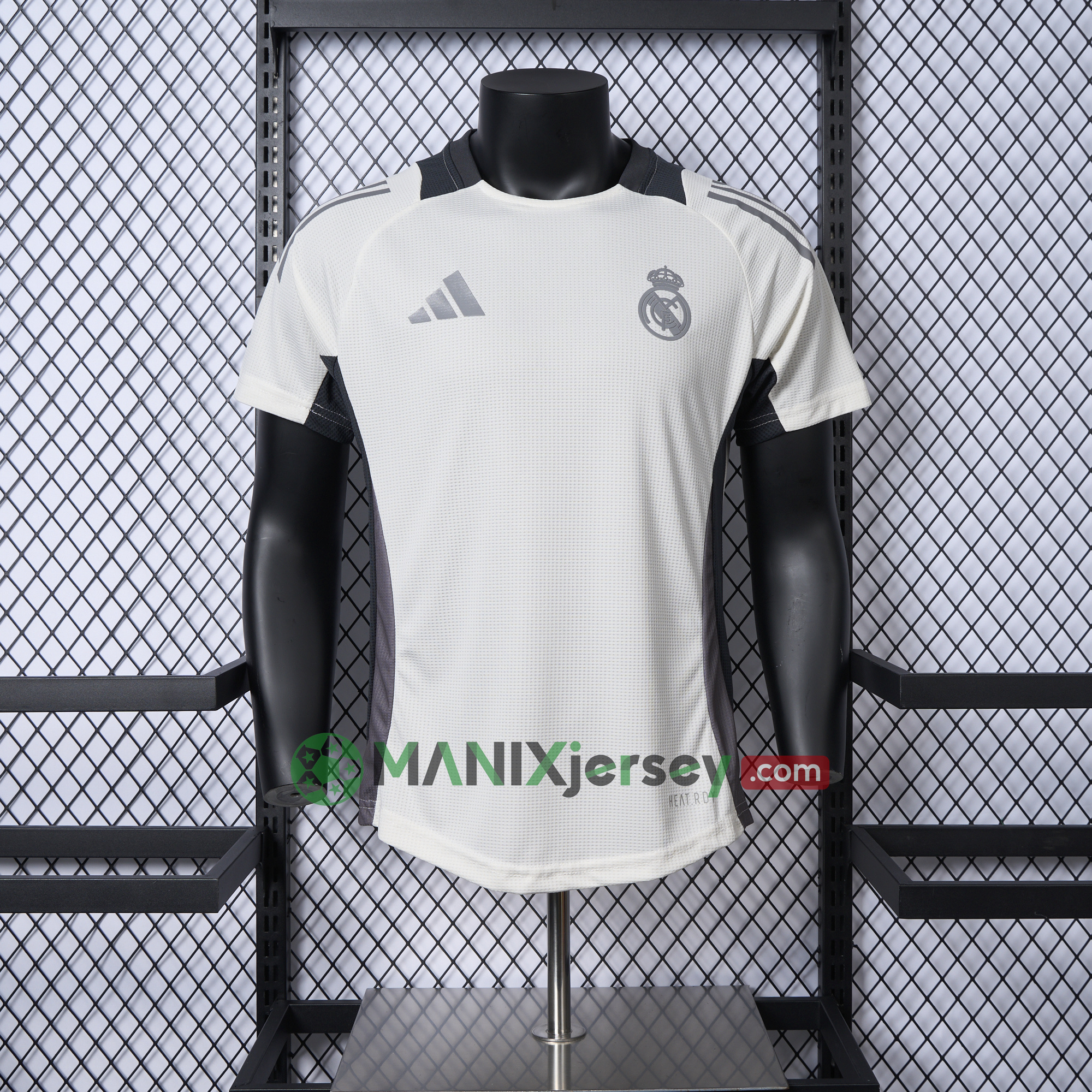 ManixJersey.com | Real Madrid 24-25 White Training Jersey - Player Version -Customize Name, Number and Patch | Worldwide Shipping