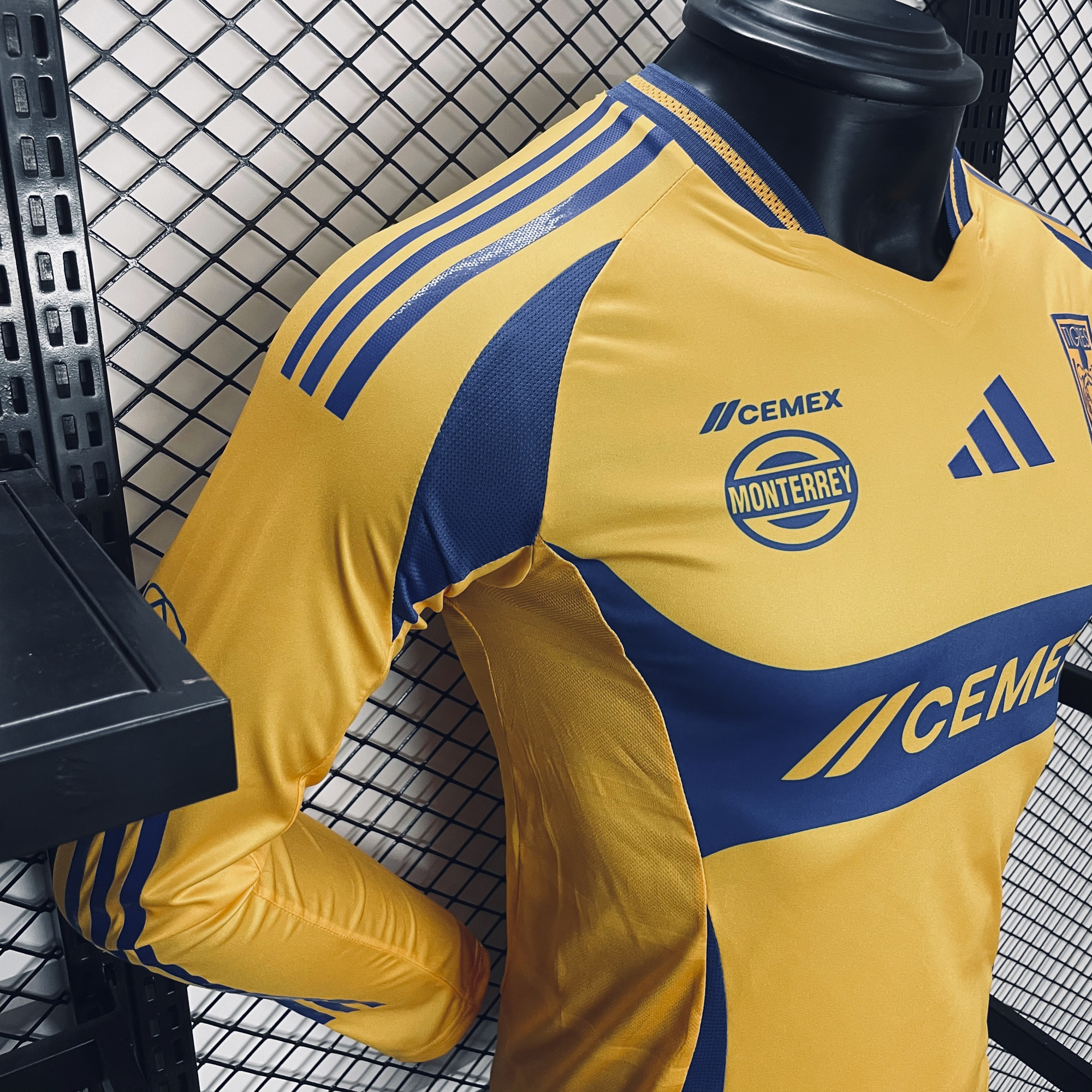 JerseysGala.com | Tigres UANL 24-25 Home Long Sleeves Jersey - Player Version -Customize Name, Number and Patch | Worldwide Shipping