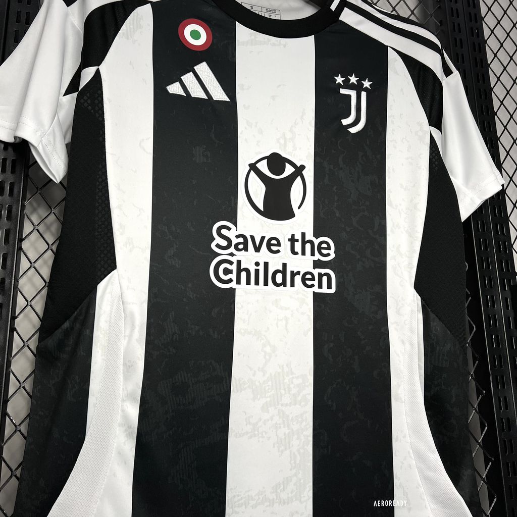 JerseysGala.com | Juventus 24-25 Home Stadium Jersey With Chest Patch - Fans Version -Customize Name, Number and Patch | Worldwide Shipping