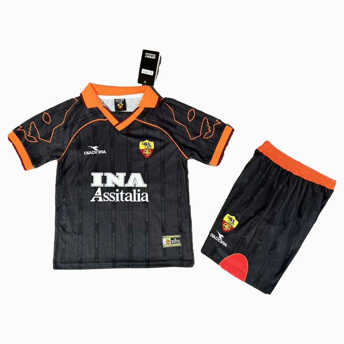 JerseysGala.com | Retro Roma 1999-00 Third Kids Kit -Customize Name, Number and Patch | Worldwide Shipping