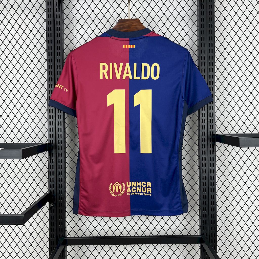ManixJersey.com | Barcelona 24-25 Home Unsponsored 125th Anniversary Jersey - Fans Version -Customize Name, Number and Patch | Worldwide Shipping