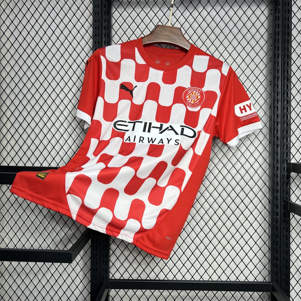 ManixJersey.com | Girona 24-25 Home Stadium Jersey - Fans Version -Customize Name, Number and Patch | Worldwide Shipping