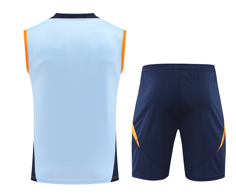 JerseysGala.com | Real Madrid 24-25 Vest Training Set - Light Blue -Customize Name, Number and Patch | Worldwide Shipping