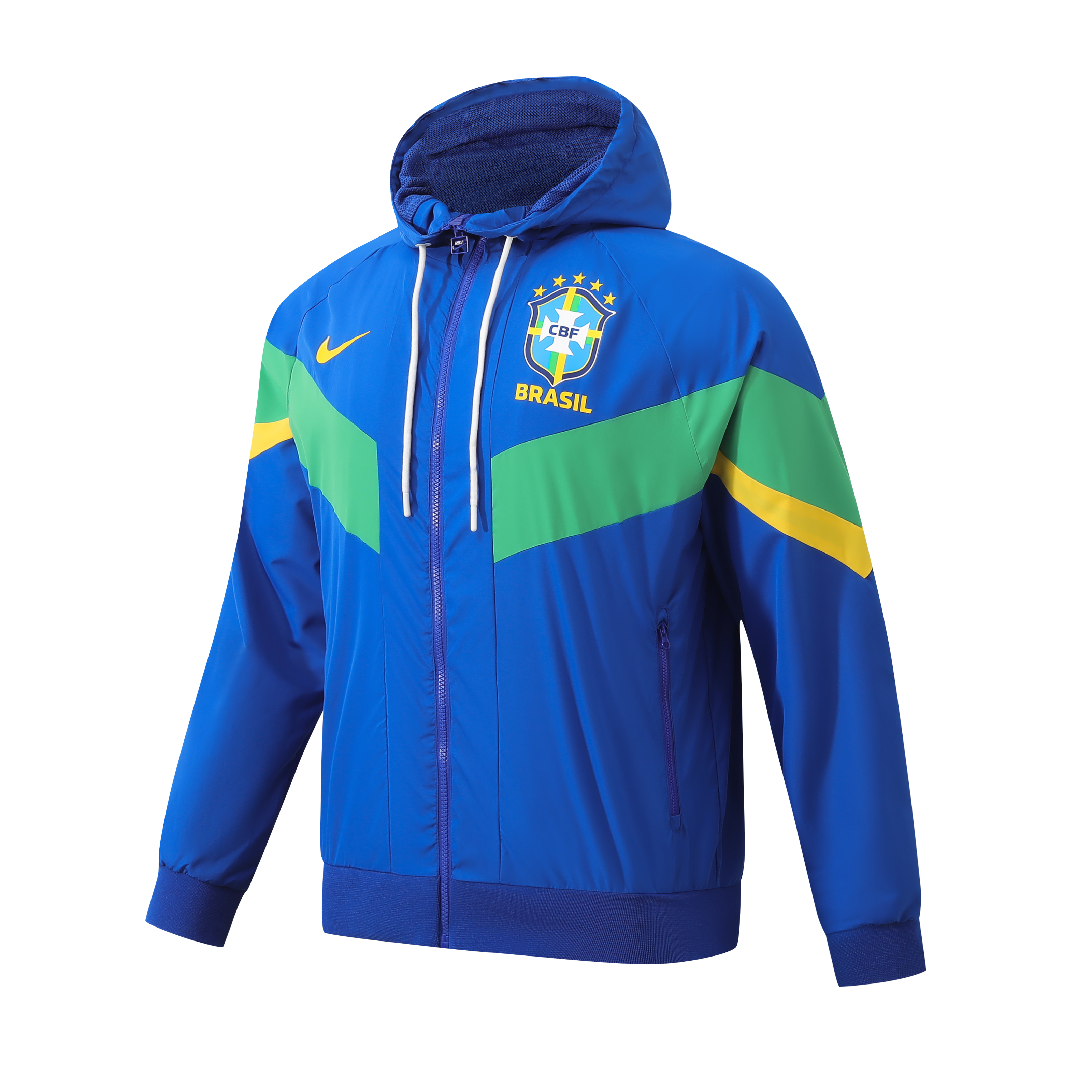 ManixJersey.com | Brazil 2024 National Team Anthem Blue Hooded Windbreaker - Player Version -Customize Name, Number and Patch | Worldwide Shipping