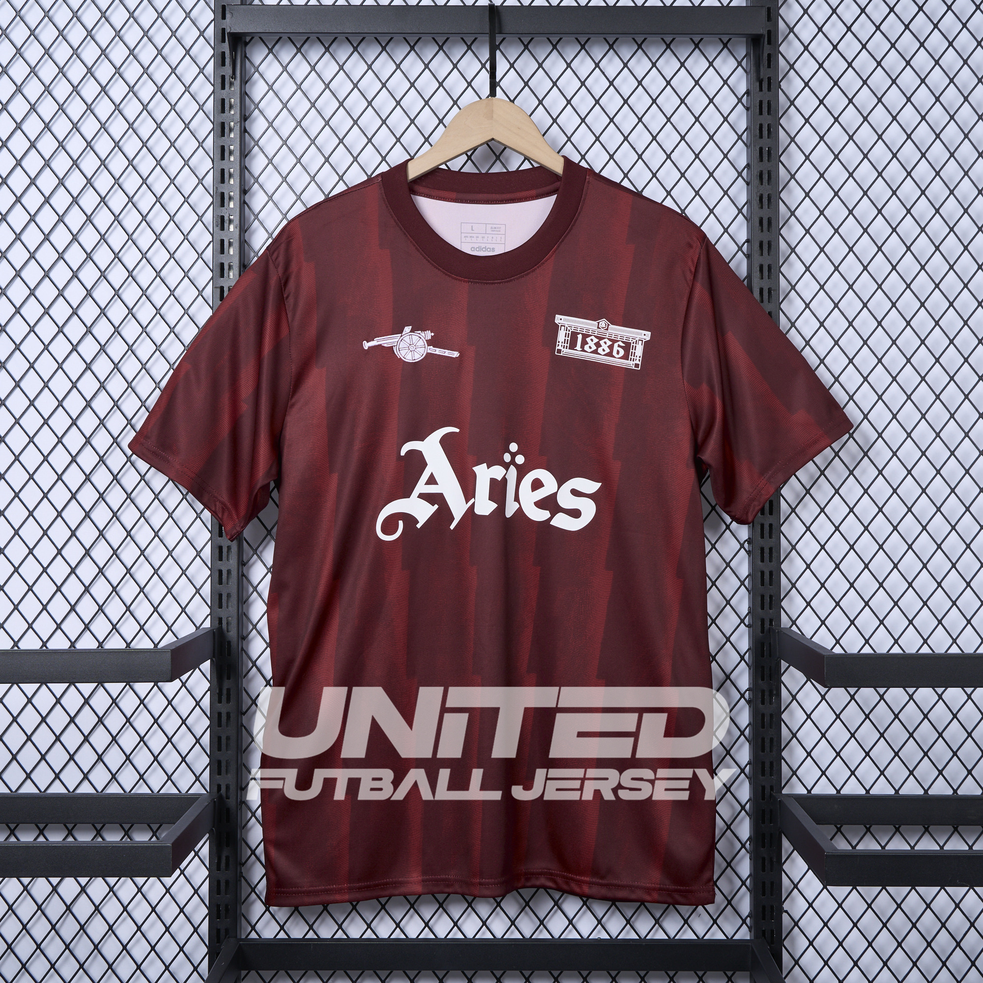 unitedfutballjersey-Arsenal x Aries 24-25 Vintage Red T-shirts