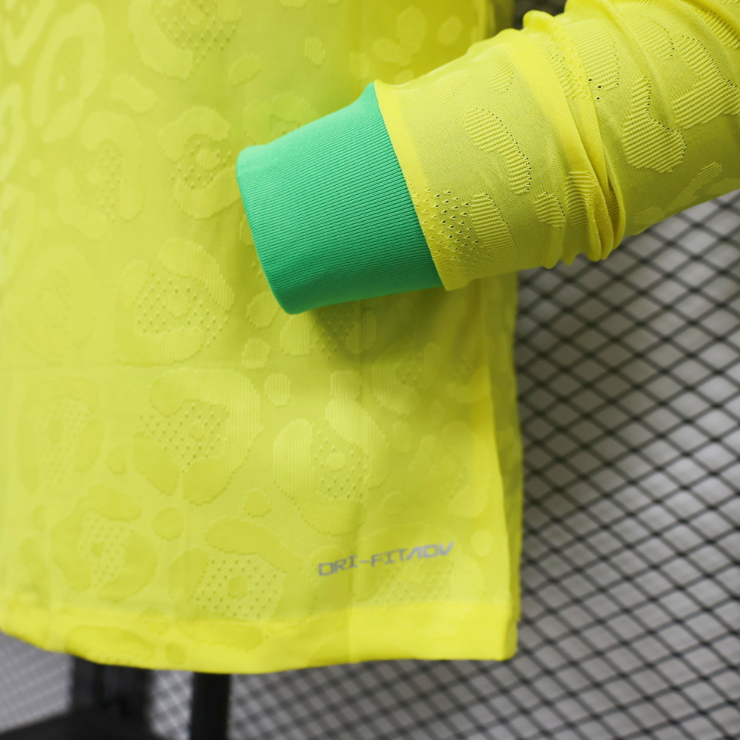 unitedfutballjersey-Brazil 22-23 Home Long Sleeve Jersey - Player Version