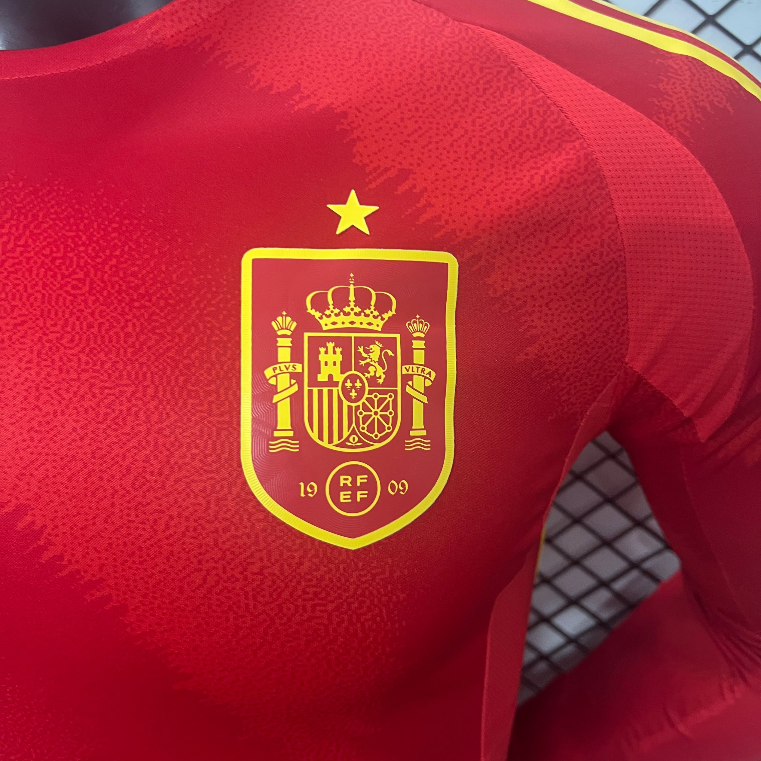 SIUjerseys-Spain 2024 Home Stadium Long Sleeve Jersey - Player Version