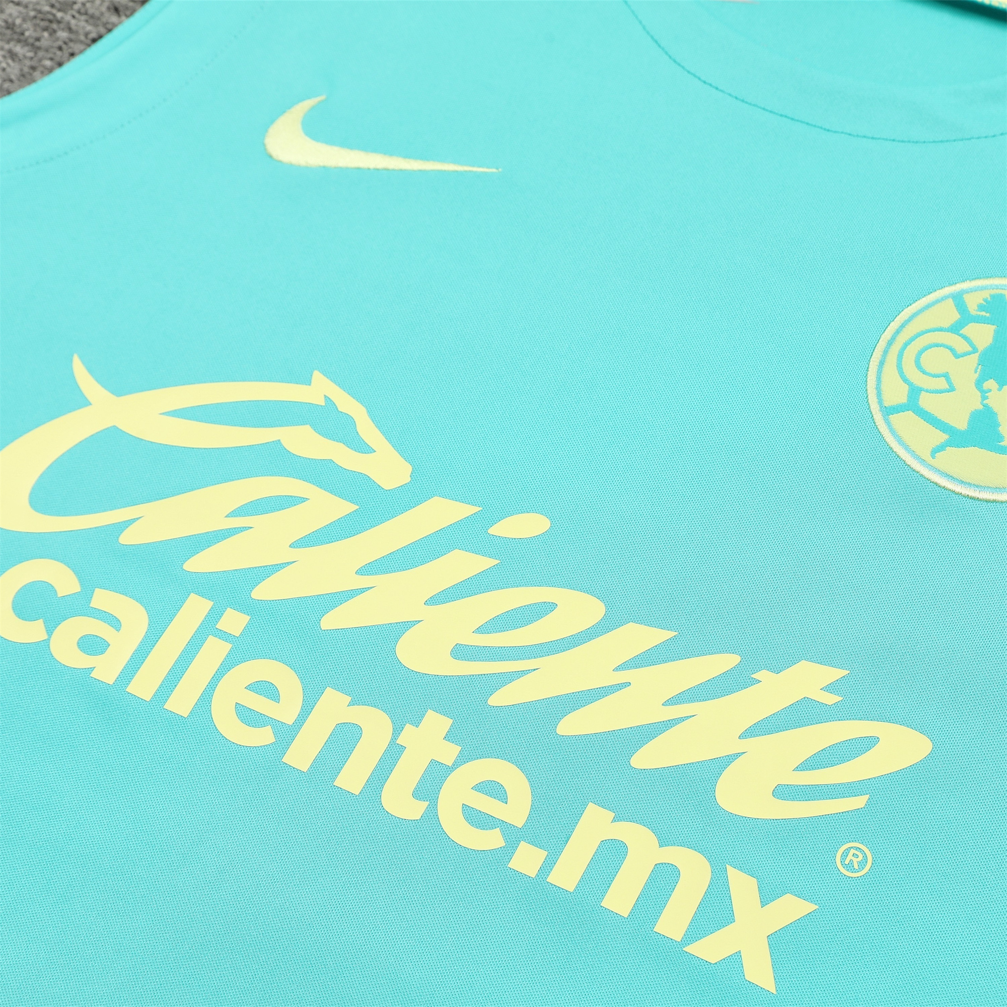 ManixJersey.com | Club América 24-25 Vest Training Set - Light Green Vest & Grey Shorts -Customize Name, Number and Patch | Worldwide Shipping