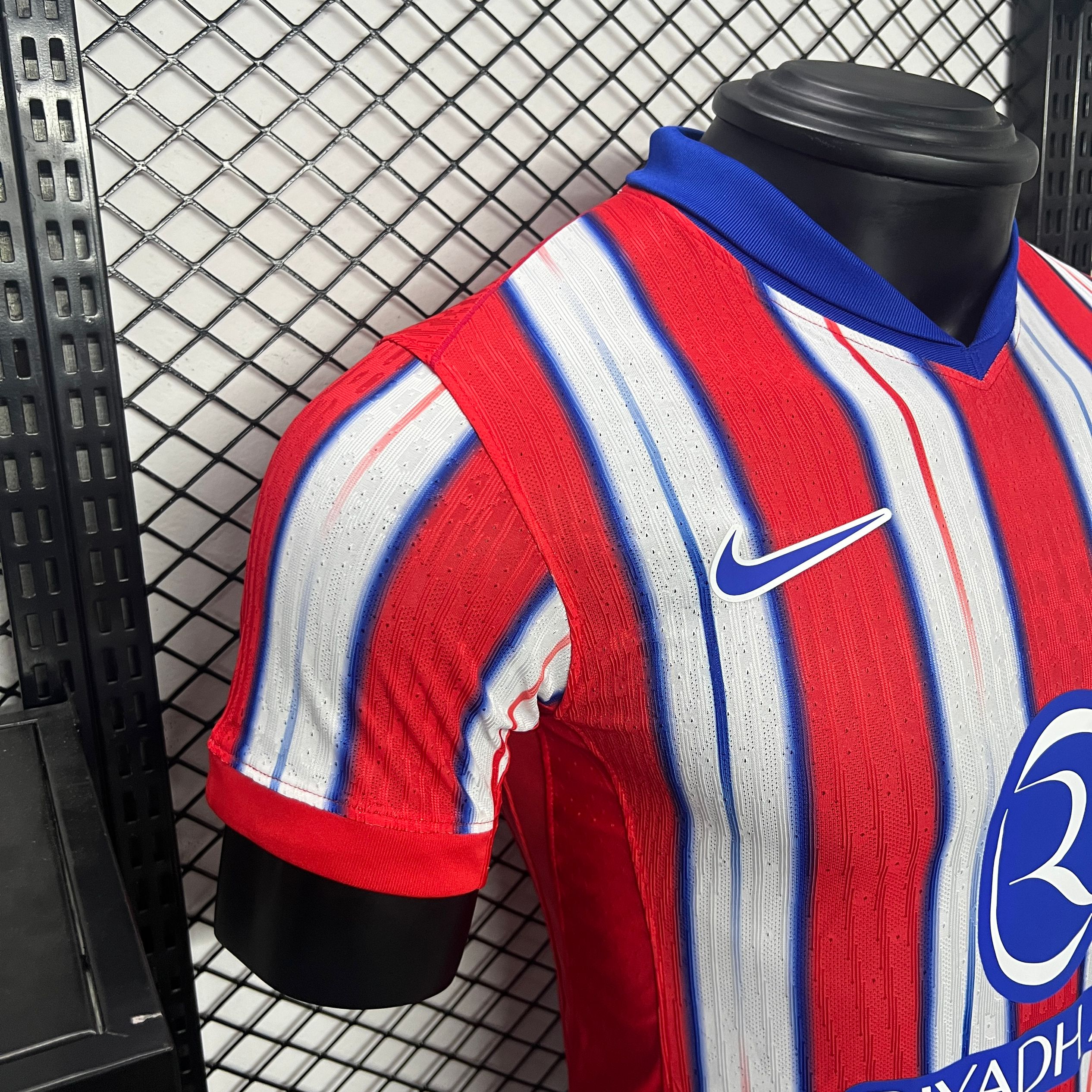 ManixJersey.com | Atletico Madrid 24-25 Home Stadium Jersey - Player Version -Customize Name, Number and Patch | Worldwide Shipping