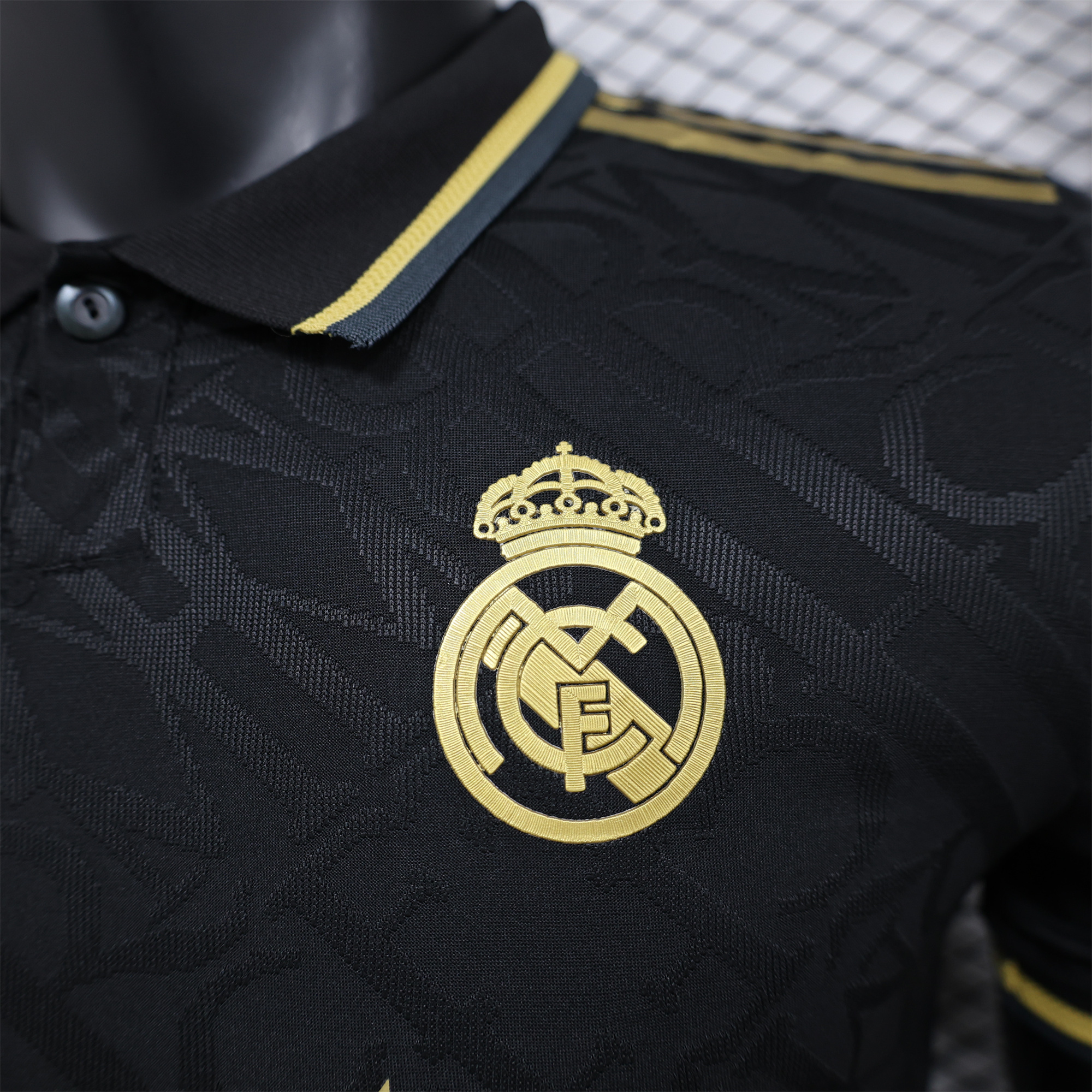 JerseysGala.com | Real Madrid 24-25 Black Gold Special Edition Jersey - Player Version -Customize Name, Number and Patch | Worldwide Shipping
