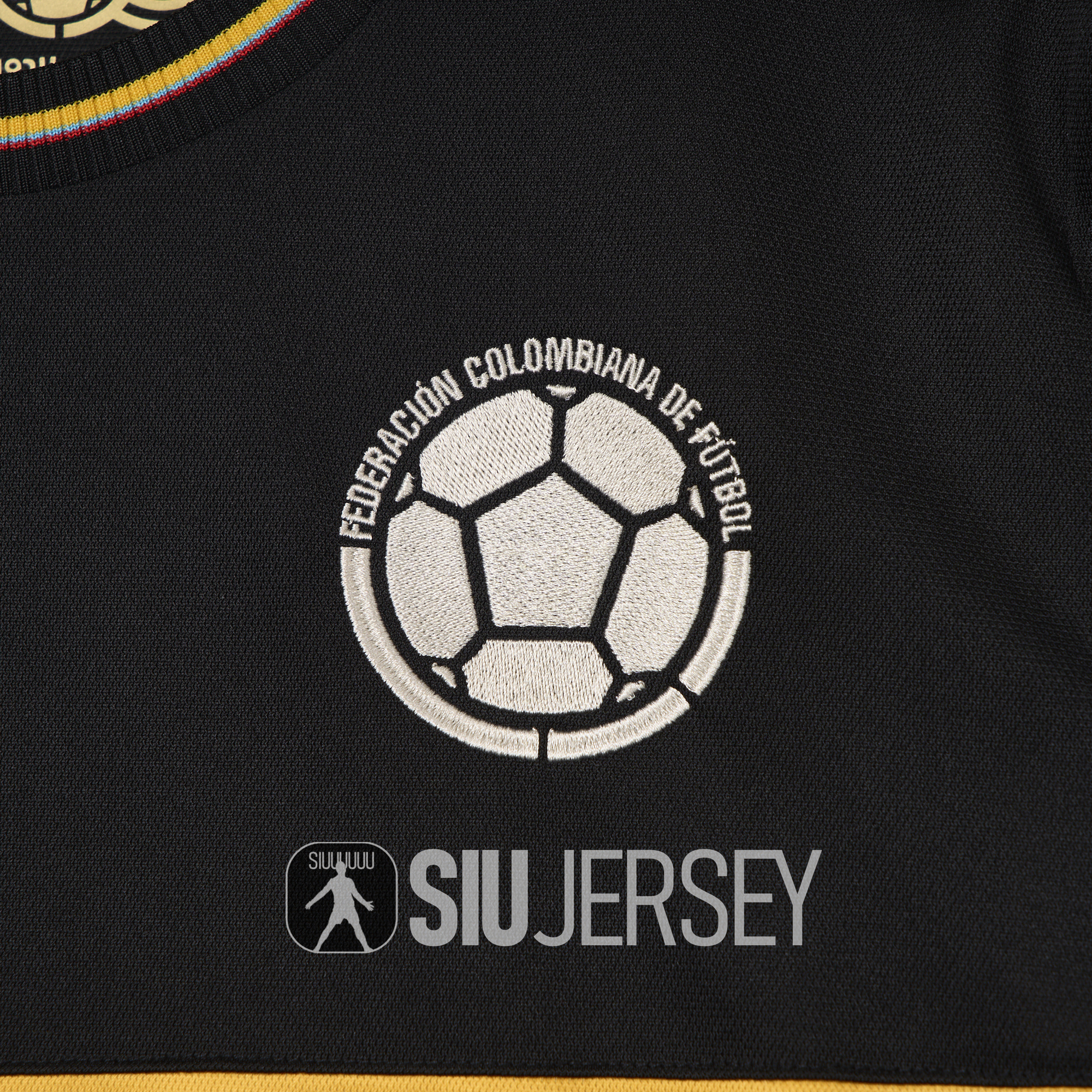 SIUjerseys-Colombia 2024 100th Anniversary Black Jersey - Fans Version