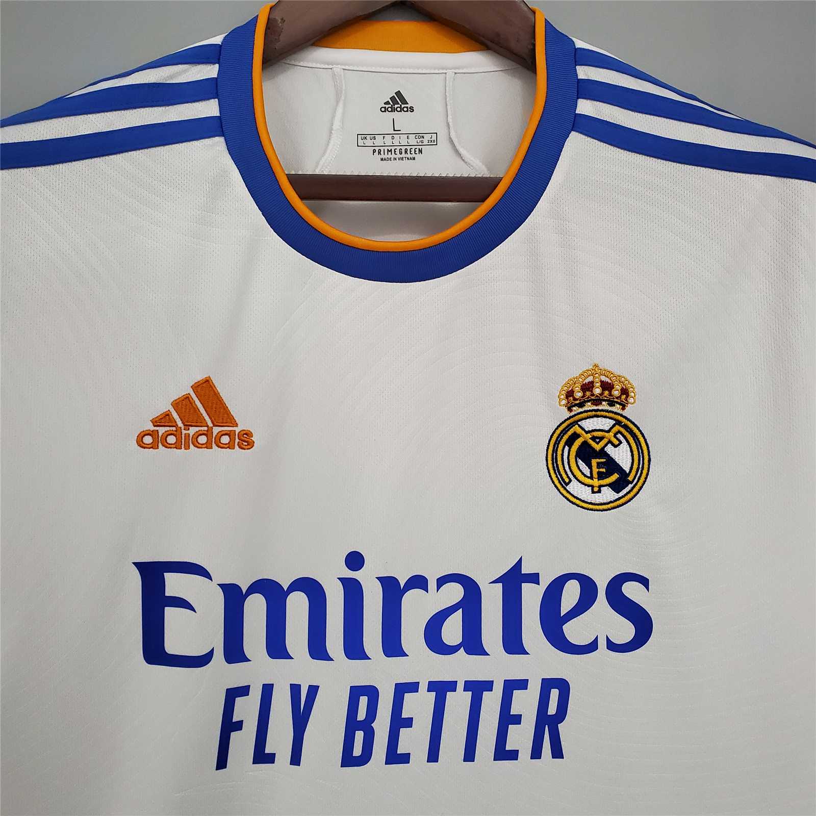 ManixJersey.com | Real Madrid Retro 21-22 Home Jersey -Customize Name, Number and Patch | Worldwide Shipping