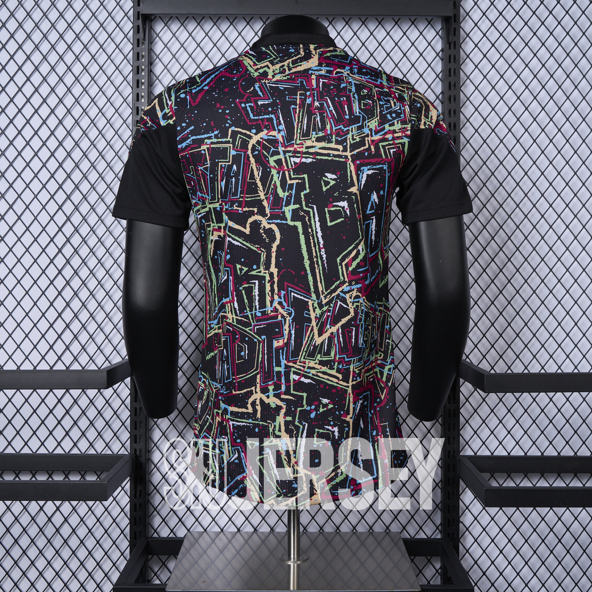 SIUjerseys-Bayer 04 Leverkusen 24-25 Black Graffiti Special Edition Jersey - Player Version