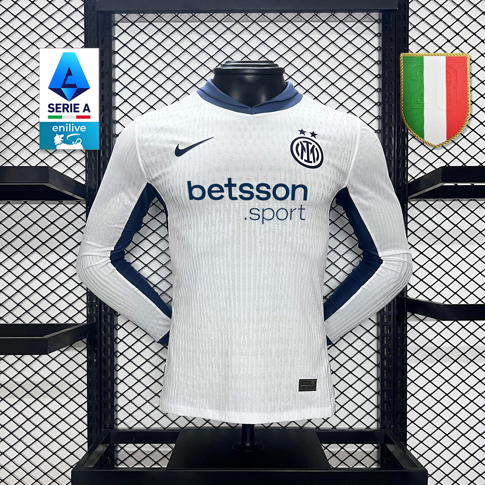 JerseysGala.com | Inter Milan 24-25 Away Long Jersey With Chest Advertisement - Player Version -Customize Name, Number and Patch | Worldwide Shipping