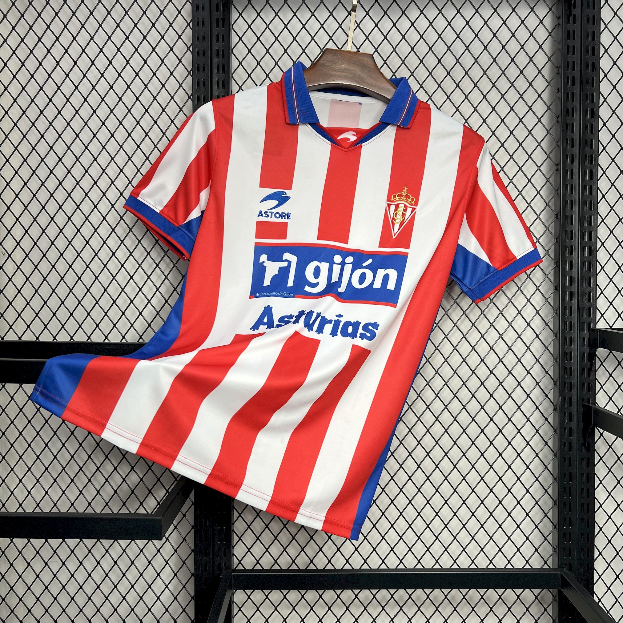 unitedfutballjersey-Retro Sporting de Gijon 2002-03 Home Jersey