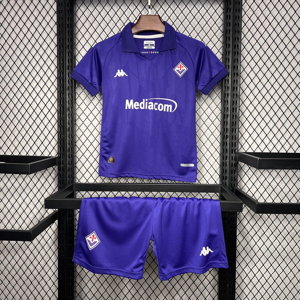 ManixJersey.com | Fiorentina 24-25 Home Stadium Kids Kit -Customize Name, Number and Patch | Worldwide Shipping