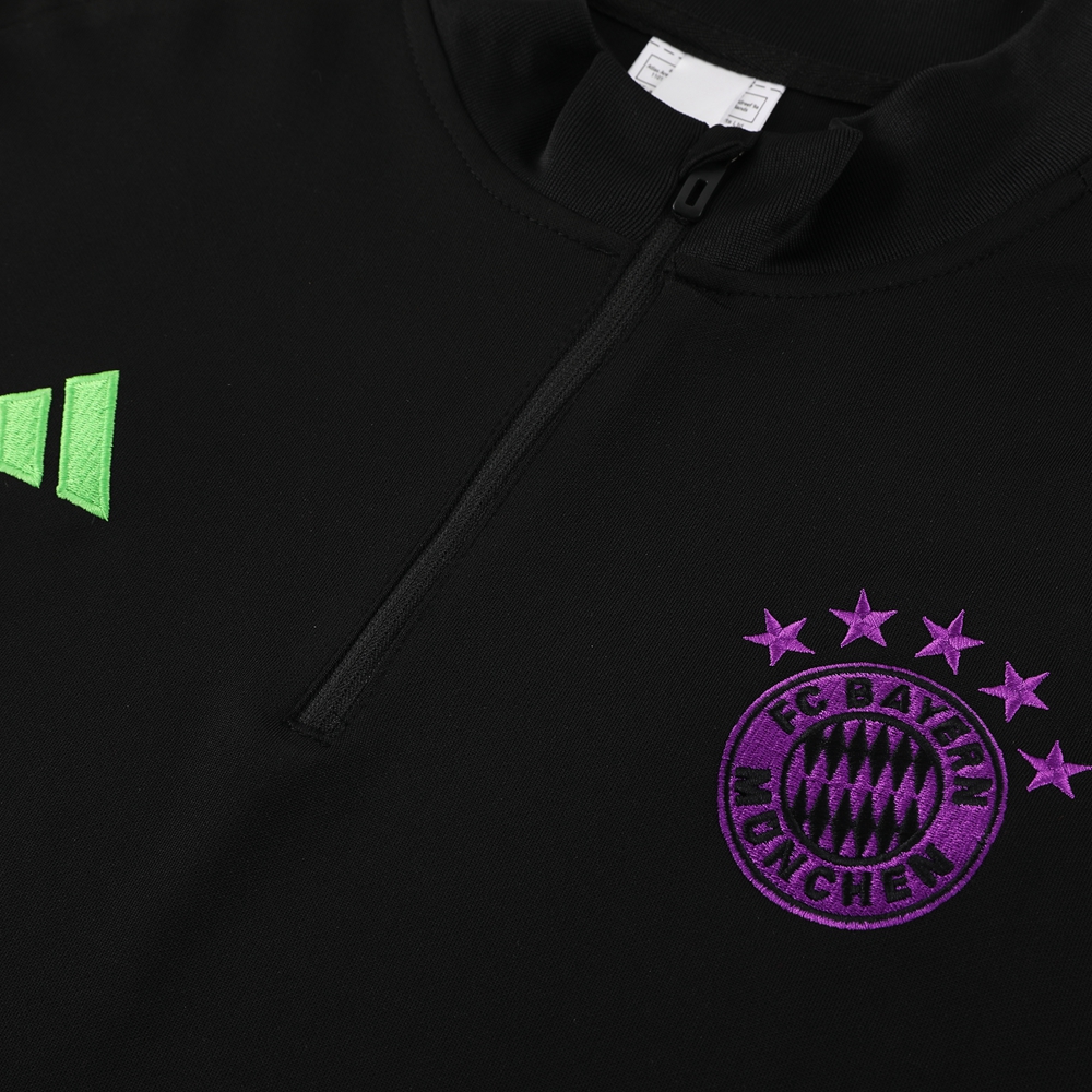 Bayern Munich 23-24 Long Sleeve Training Set - Black (No chest advertising):football jersey mysite: unitedjerseyfootball 邓江浪:football